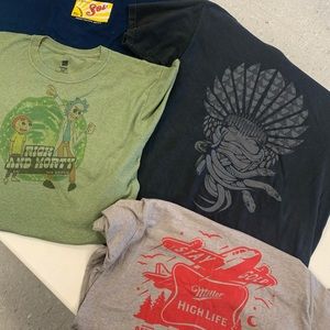 4 Vintage T Shirts Benny Gold C&C Sol Rick n Morty